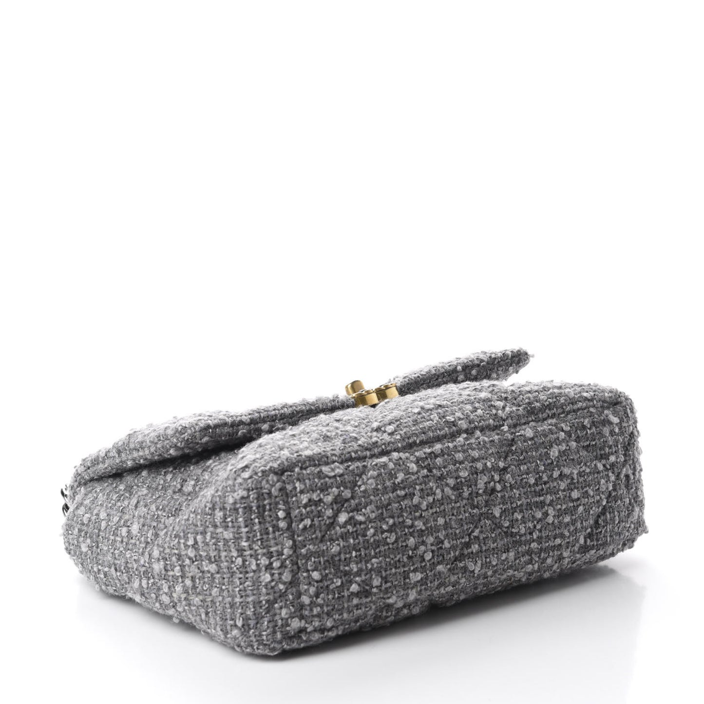 Tweed Quilted Large 19 Flap Grey