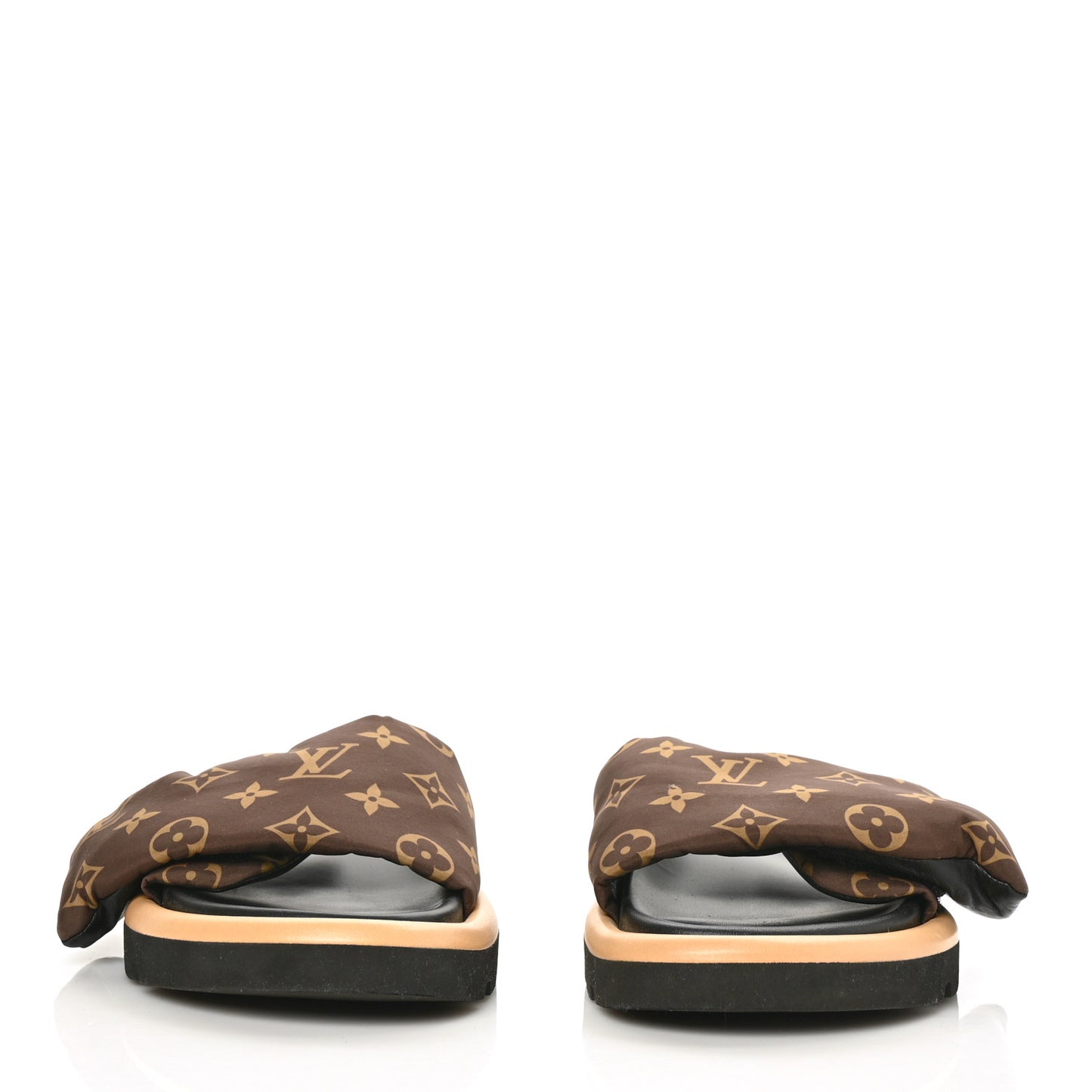 Nylon Monogram Pool Pillow Comfort Mule 37 Cacao Brown