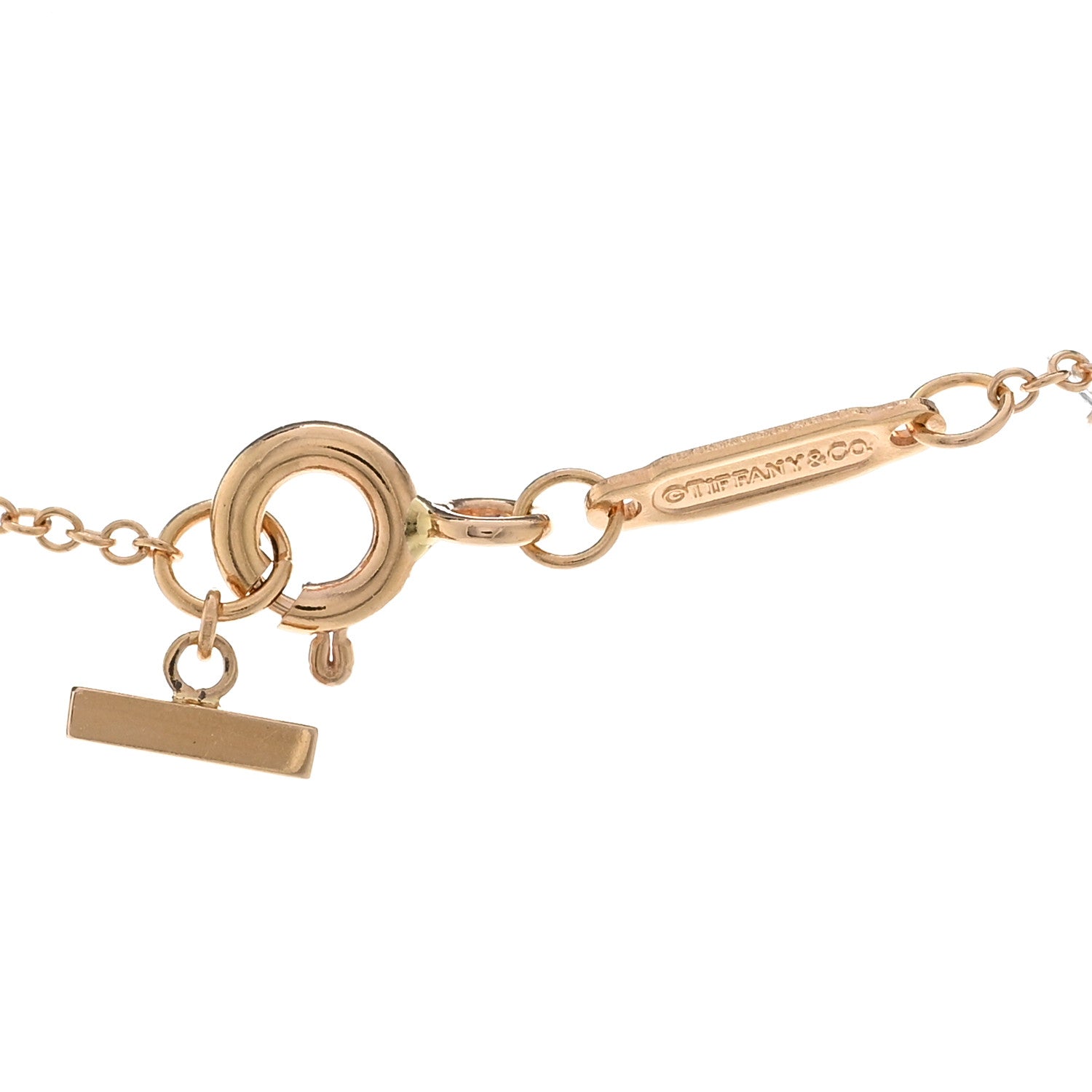 Tiffany 18K Rose Gold Small T Smile Pendant Necklace 4 of 5