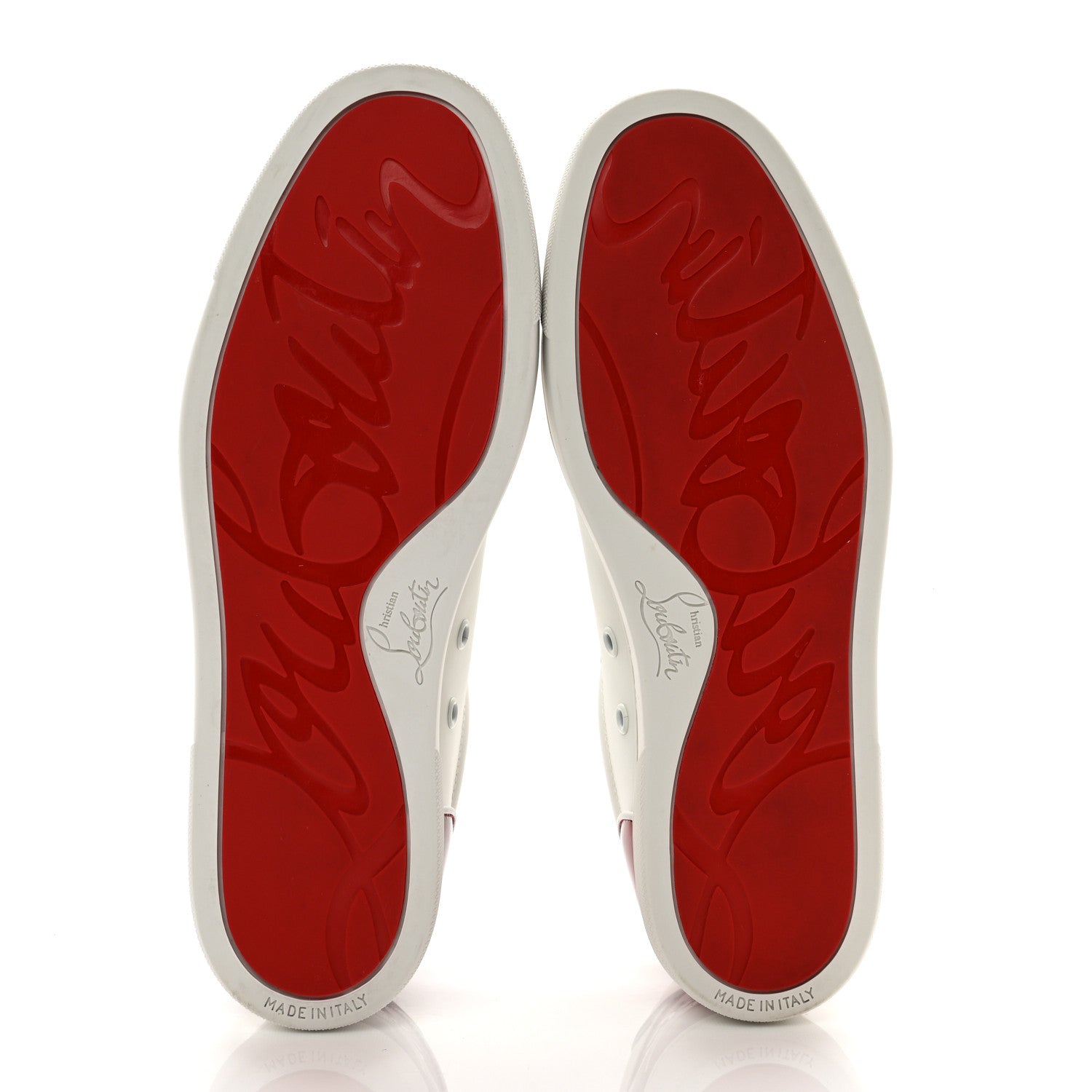 Christian Louboutin Patent Calfskin Womens Fun Vieira Flat Sneakers 40 41 White Loubi 5 of 10