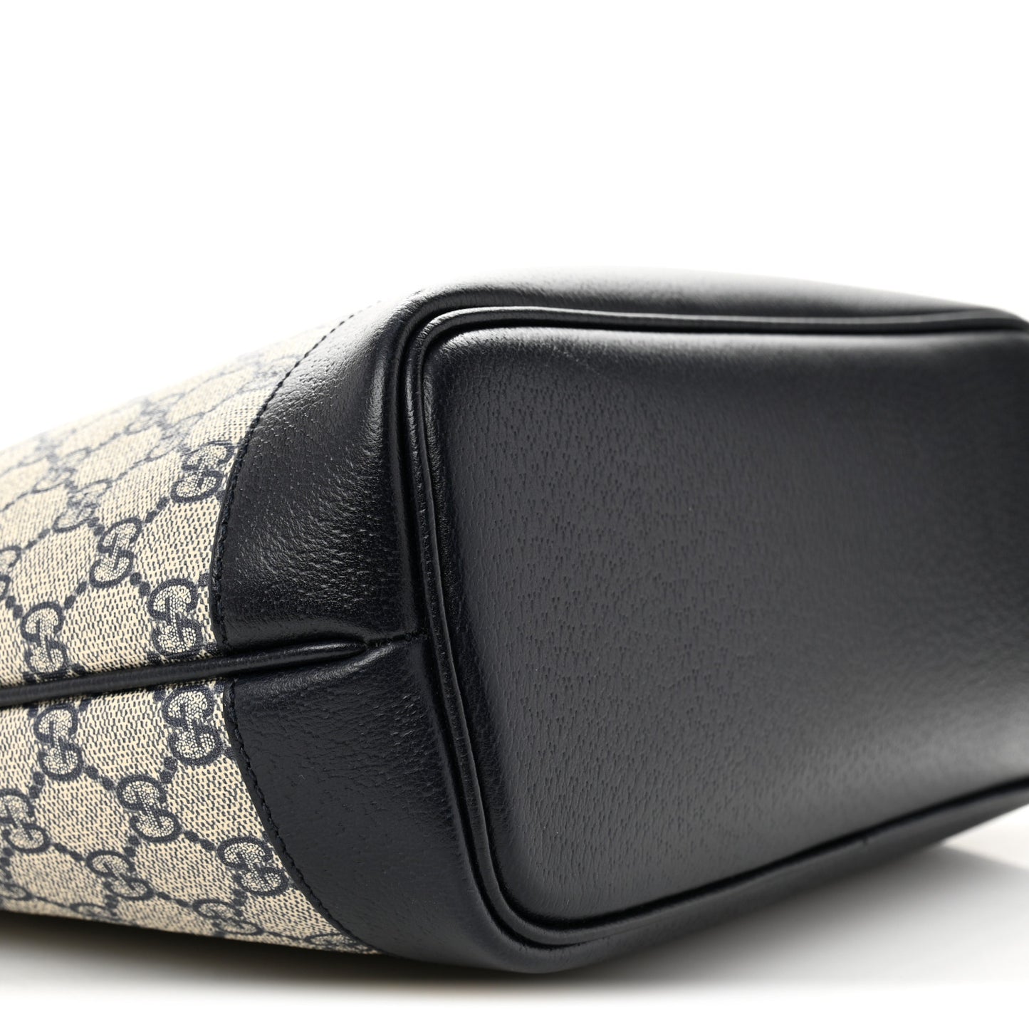 GG Supreme Monogram Textured Dollar Calfskin Medium Ophidia Shoulder Tote Bag Beige Blue