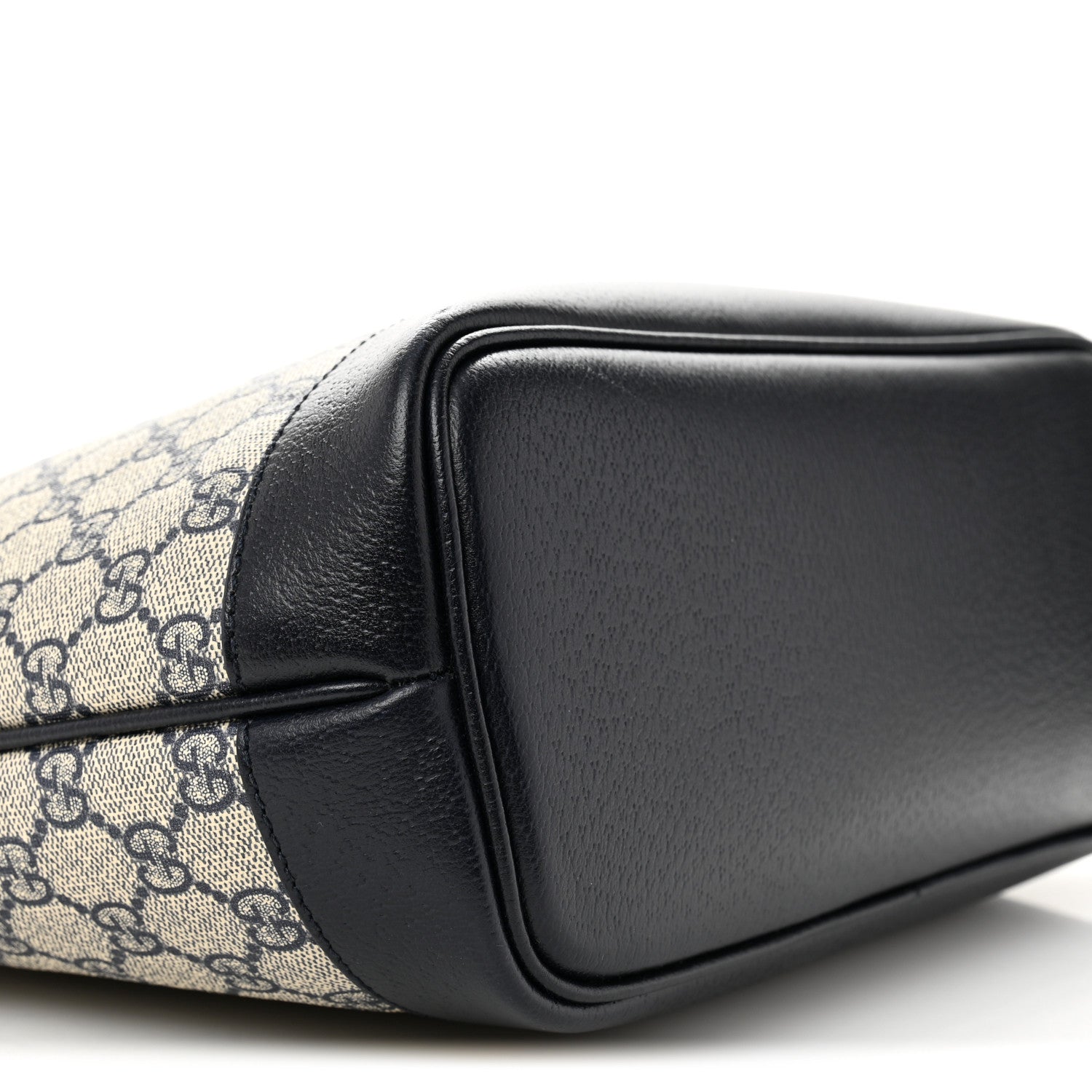 Gucci GG Supreme Monogram Textured Dollar Calfskin Medium Ophidia Shoulder Tote Bag Beige Blue 9 of 11