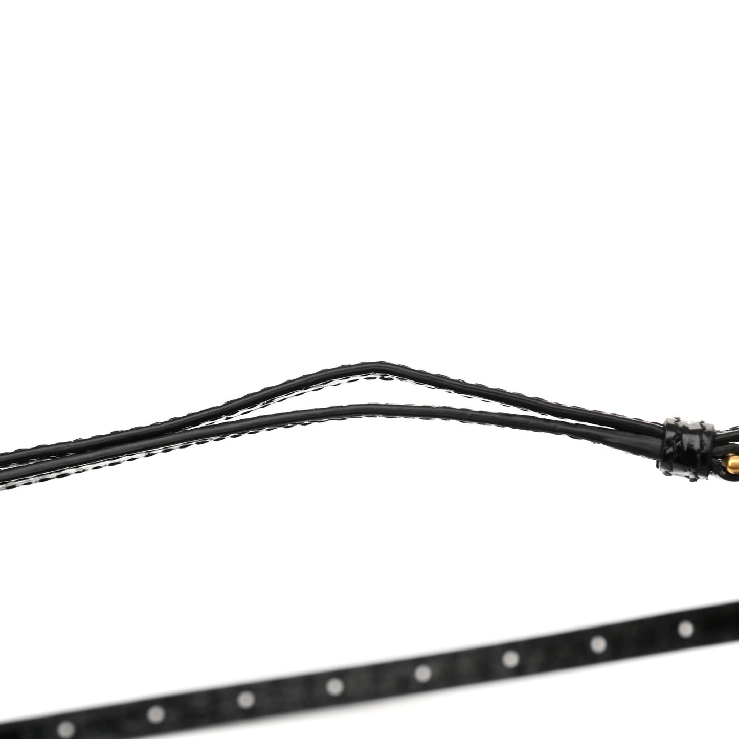 Shiny Calfskin Crocodile Embossed Small Hourglass Top Handle Bag Black
