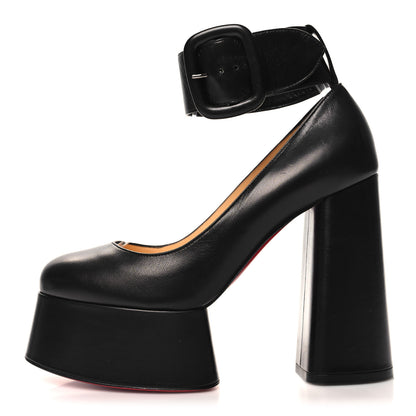 Christian Louboutin CHRISTIAN LOUBOUTIN Kid Delightfool 130 Platform Pumps 37.5 Black 1 of 9