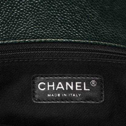 Chanel Caviar Chic Shopping Tote Dark Green 6 of 11