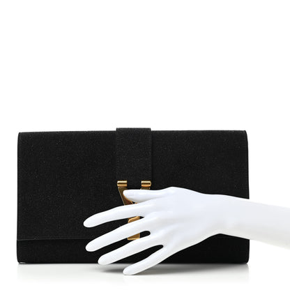 Saint Laurent Glitter Calfskin Classic Y Ligne Clutch Black 2 of 7