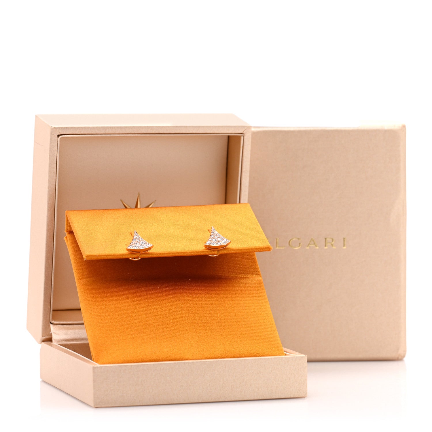 Bulgari 18K Rose Gold Diamond Divas' Dream Earrings 5 of 5