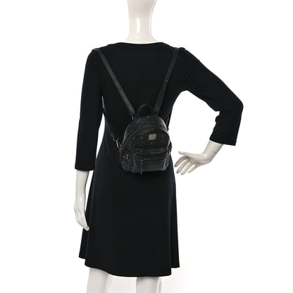 MCM Visetos Side Stud X-Mini Stark Bebe Boo Backpack Black 2 of 8