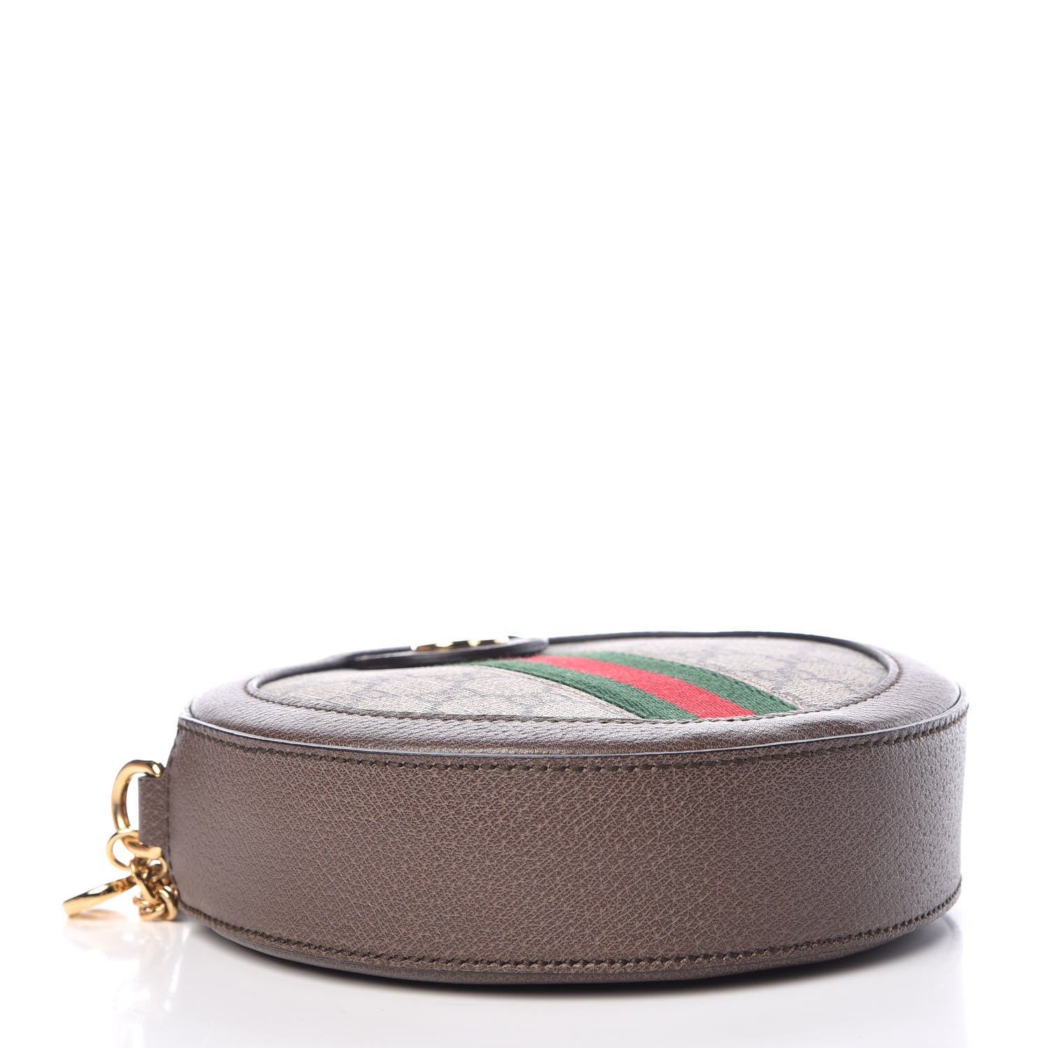 Gucci GG Supreme Monogram Web Mini Ophidia Round Shoulder Bag Brown 4 of 9