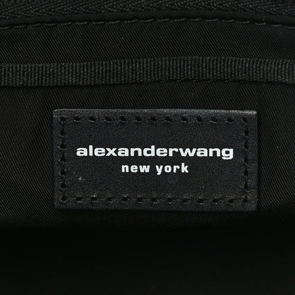Alexander Wang Mesh Crystal Rhinestone Mini Cruiser Tote Black Silver 6 of 13