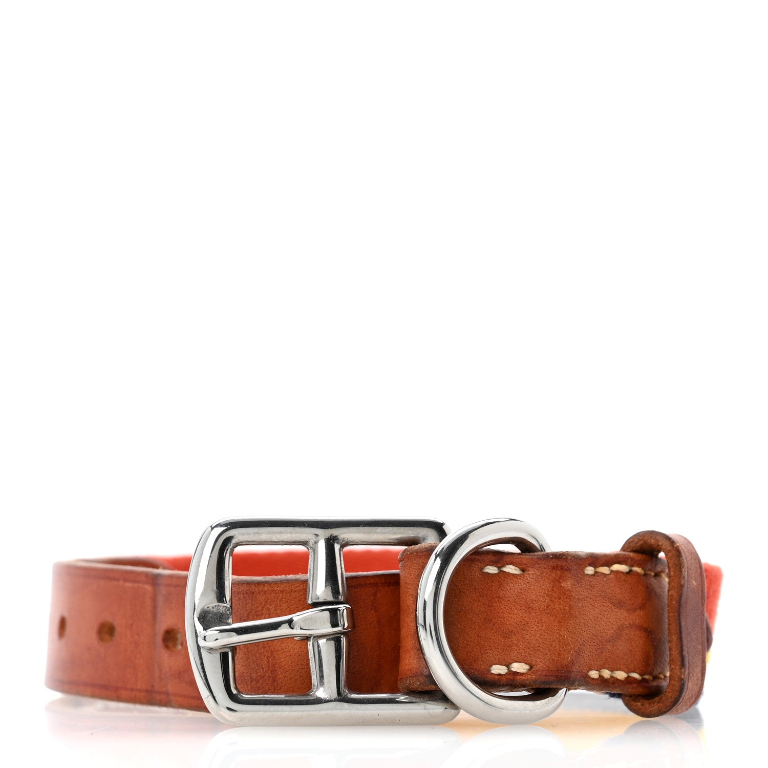 Hermes Toile Natural Bridle Robocar II Dog Collar S Dark Irish 1 of 7