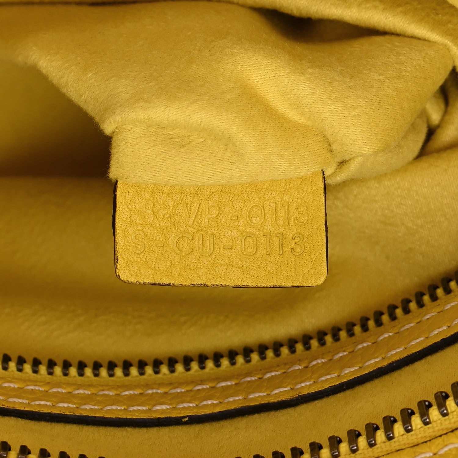 Celine Drummed Calfskin Mini Luggage Citron 7 of 19