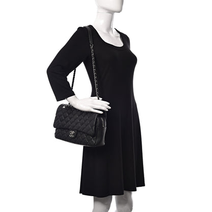 Chanel Caviar Quilted Jumbo Easy Flap Black 2 of 10