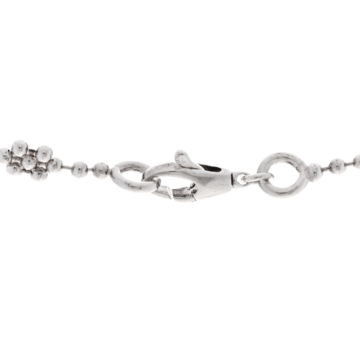Gucci Sterling Silver Interlocking G Beaded Cluster Pendant Necklace 4 of 6