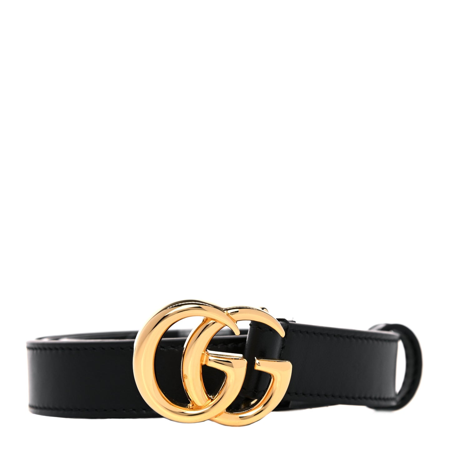 Plutone Calfskin Double G 20mm Belt 80 32 Black