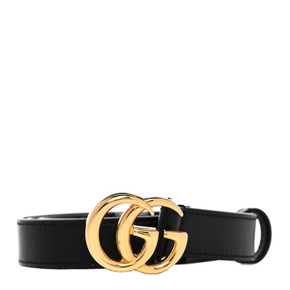 Gucci Plutone Calfskin Double G 20mm Belt 80 32 Black 1 of 4