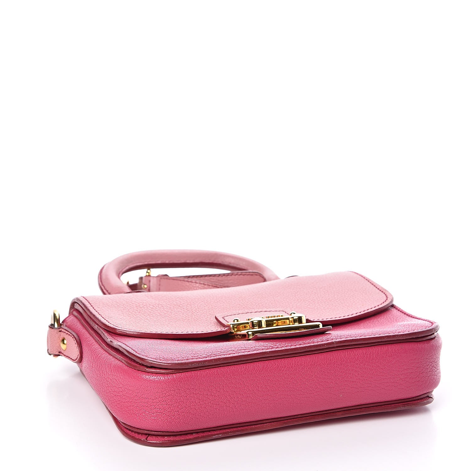 Miu Miu Goatskin Madras Shoulder Bag Rosa Peonia 4 of 10
