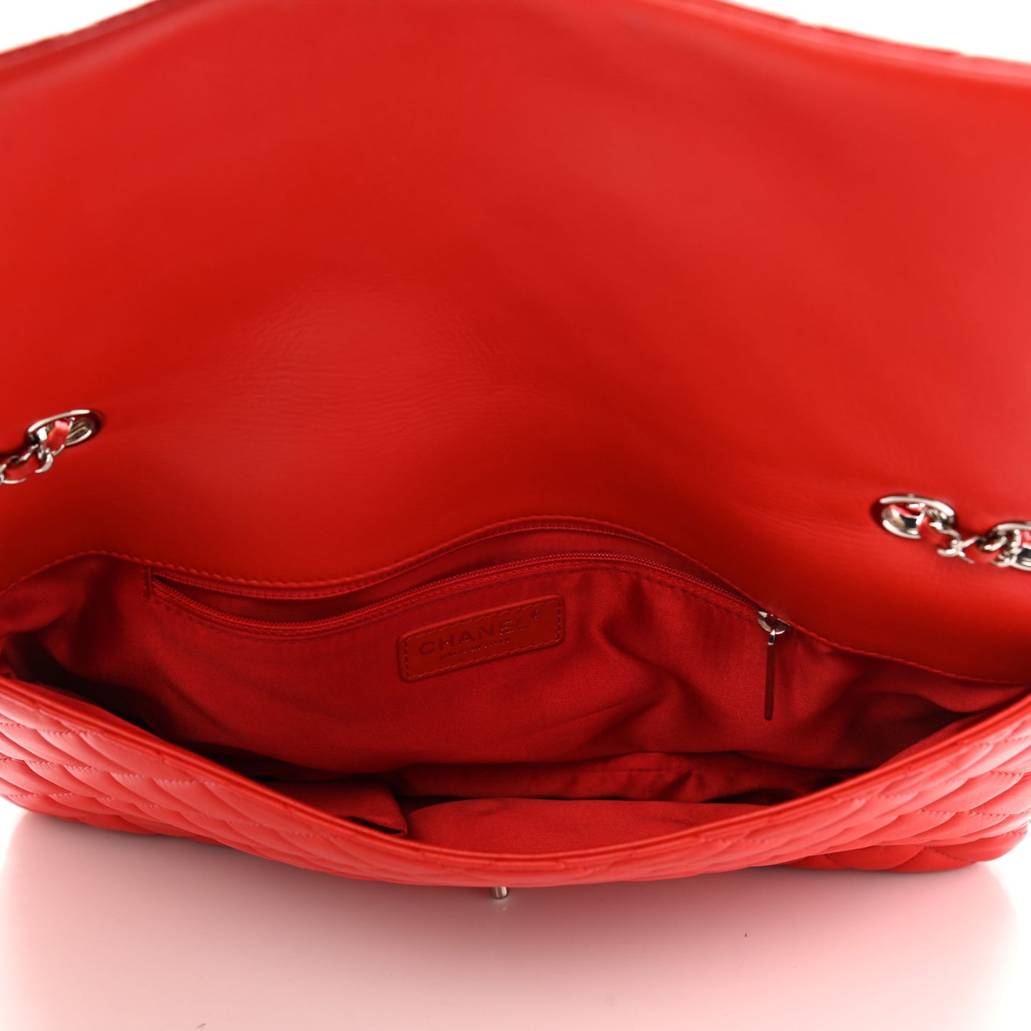 Lambskin Quilted Chanel 3 Maxi Flap Bag Red