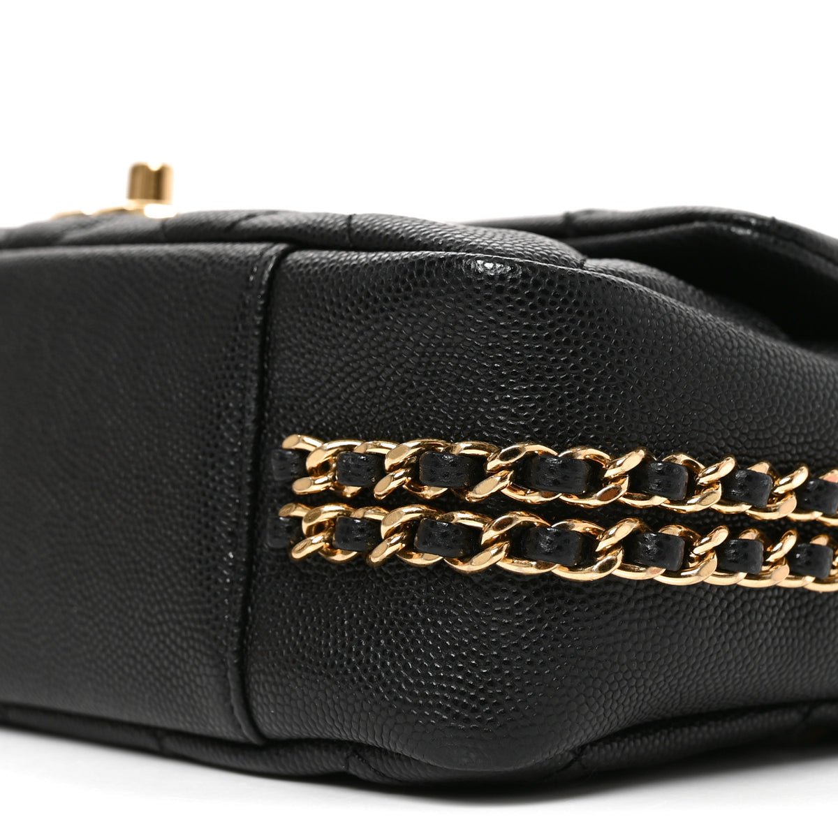 Caviar Quilted Small CC You Flap Black