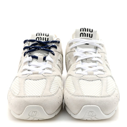 Miu Miu X NEW BALANCE Mesh Suede 530 SL Sneakers 40 White 3 of 10