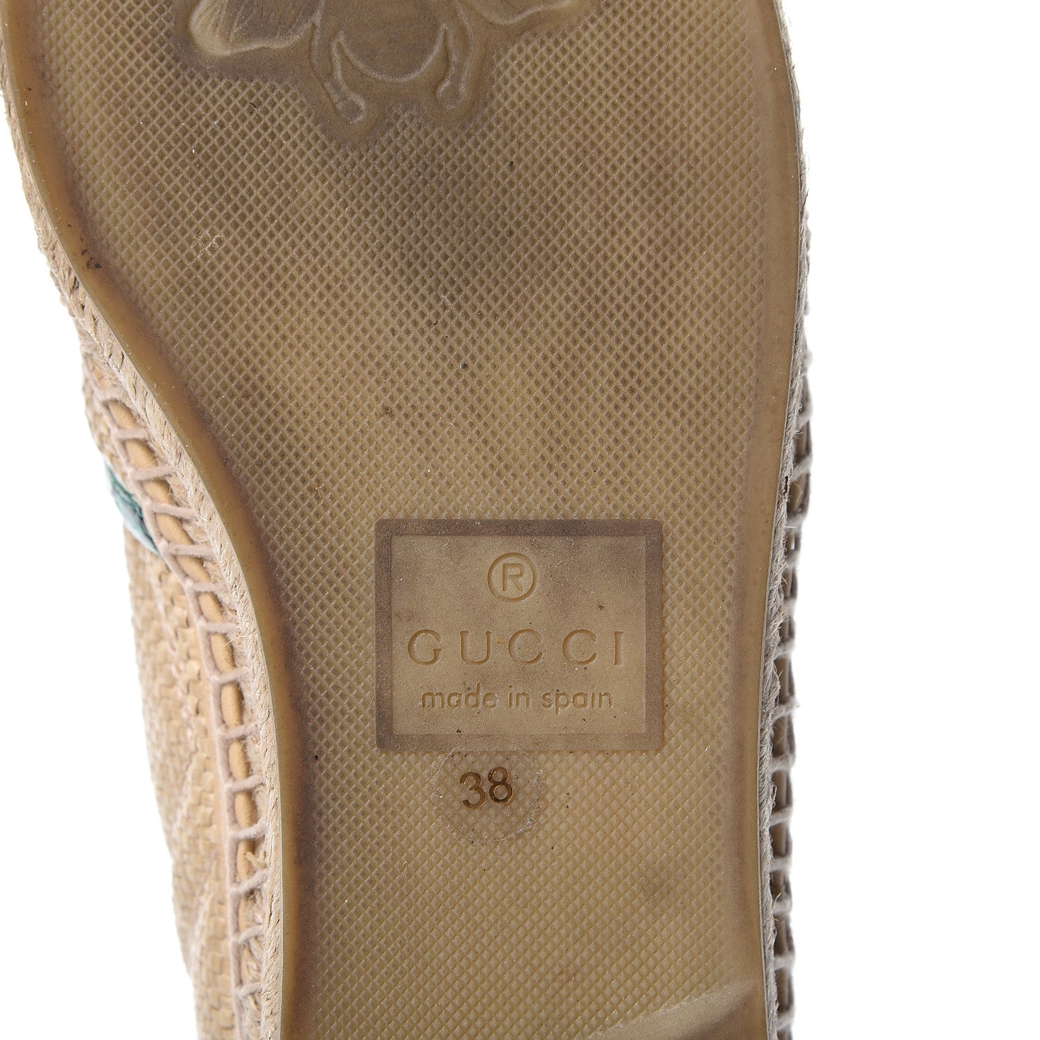 Gucci Straw Matelasse Elaphe GG Marmont Espadrilles 38 Natural New Shamarock 8 of 13