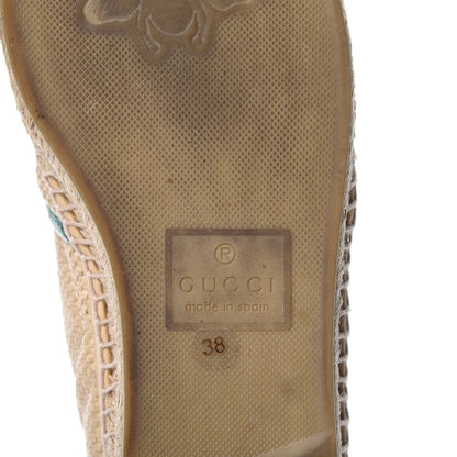 Gucci Straw Matelasse Elaphe GG Marmont Espadrilles 38 Natural New Shamarock 8 of 13