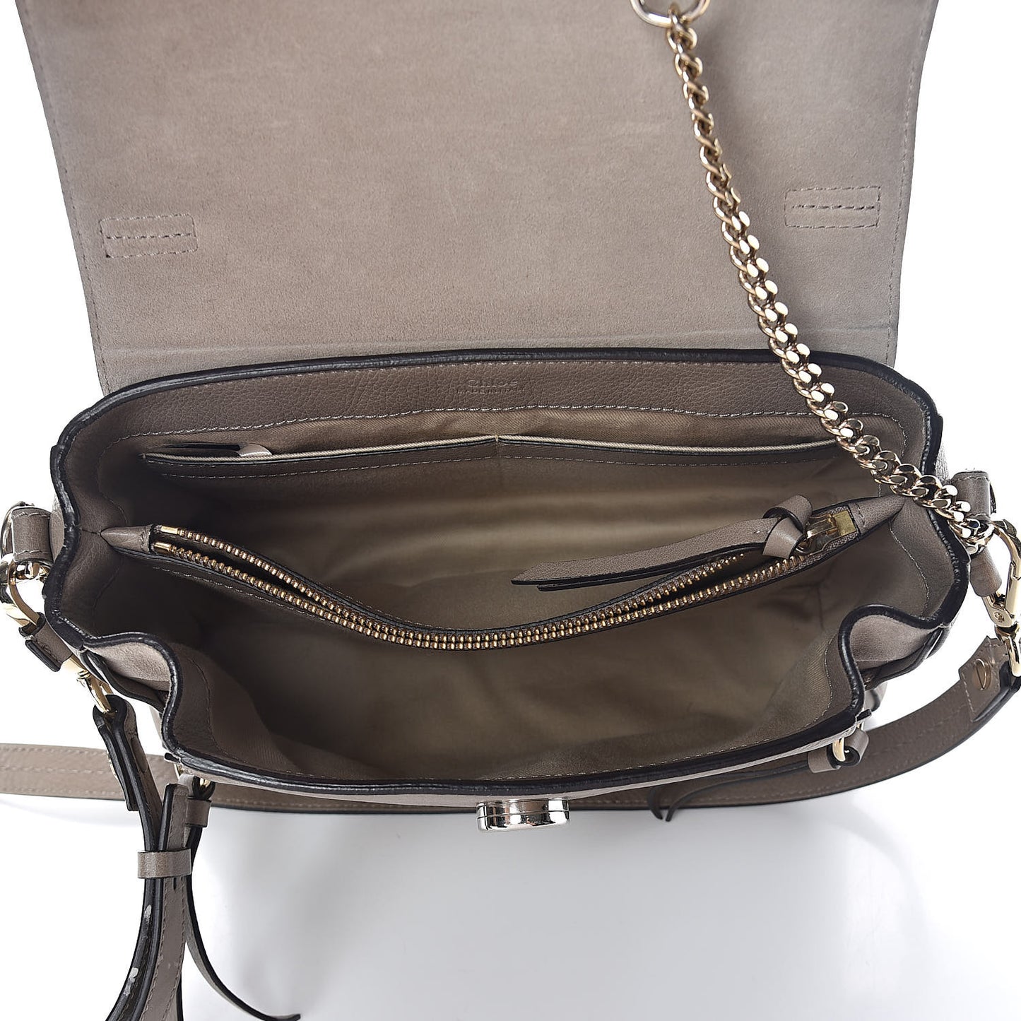 Calfskin Small Faye Day Shoulder Bag Motty Grey
