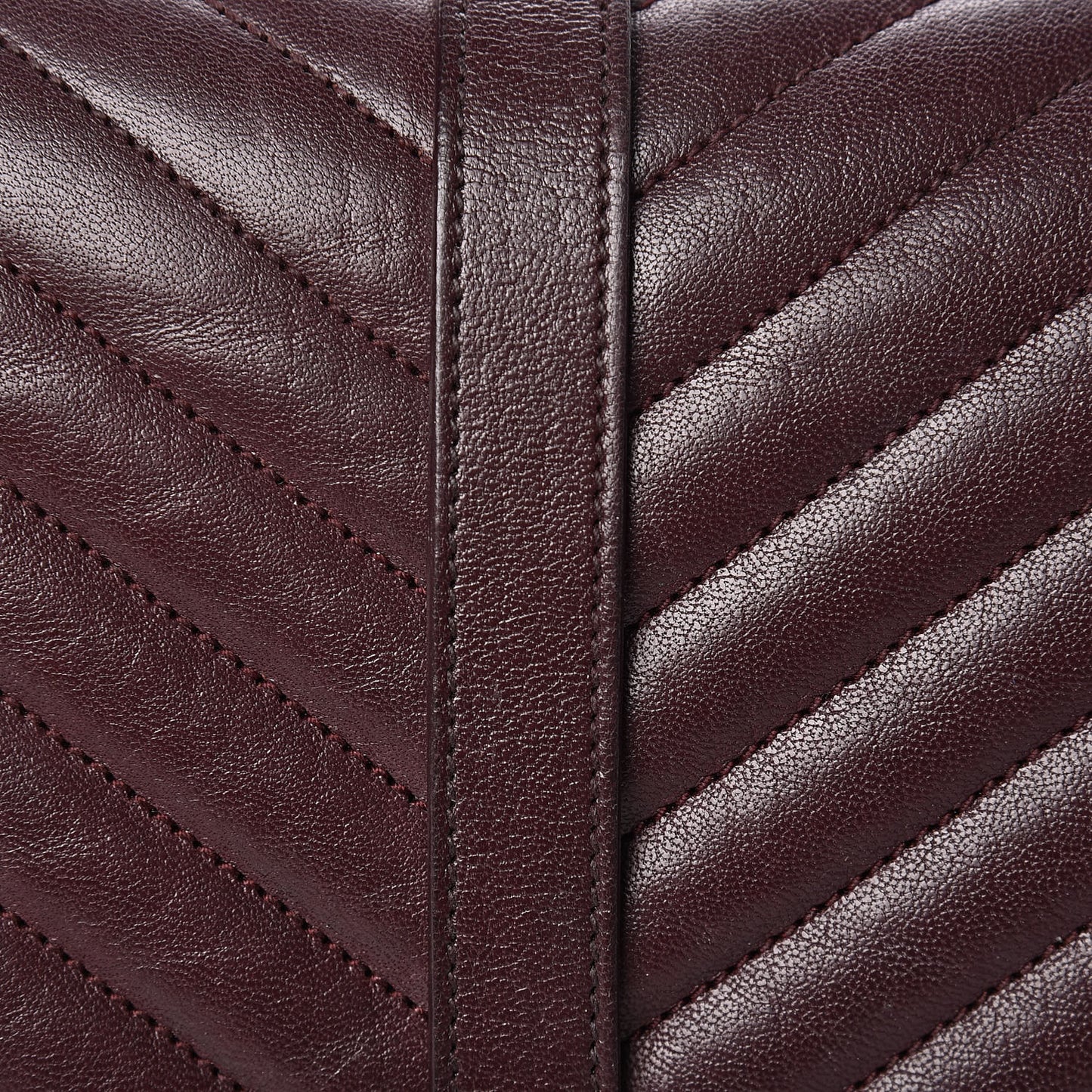 Sheepskin Matelasse Chevron Monogram Large College Satchel Amaranto