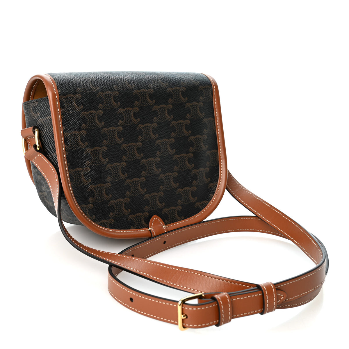 Triomphe Canvas Medium Folco Bag Tan