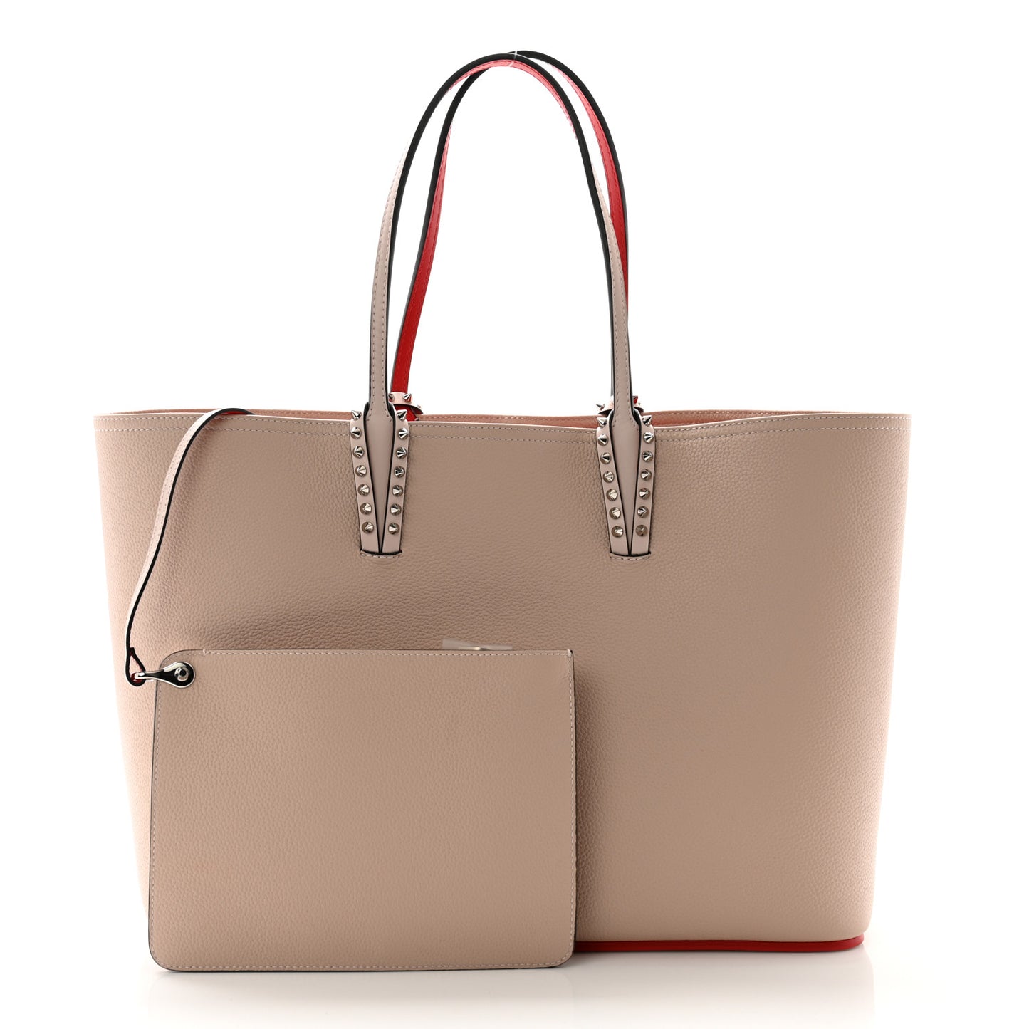Calfskin Spikes East West Cabata Tote Ballerina