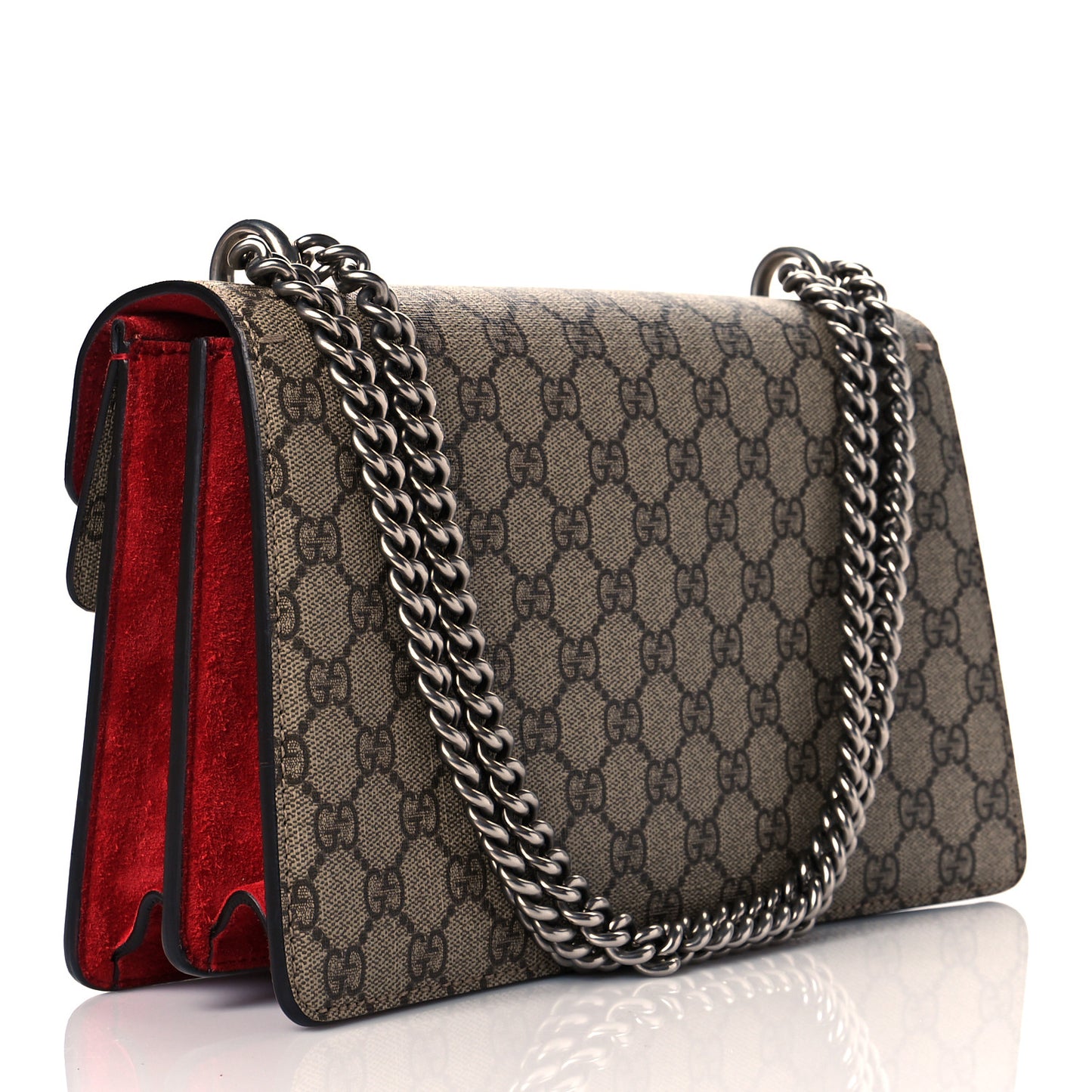 GG Supreme Monogram Small Dionysus Shoulder Bag Red
