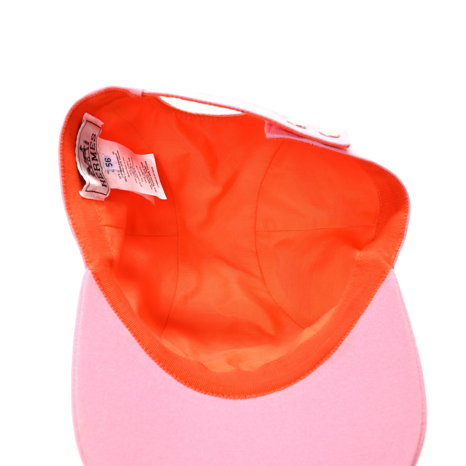 Hermes Cotton Davis Sunshine Hat 56 Rose 7 of 9