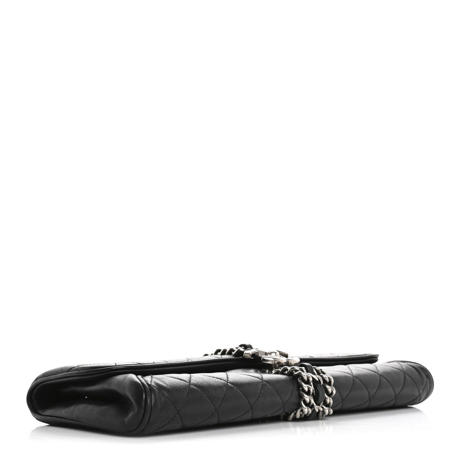 Chanel Lambskin Quilted Evening Clutch Black 4 of 13