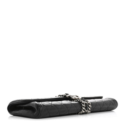Chanel Lambskin Quilted Evening Clutch Black 4 of 13