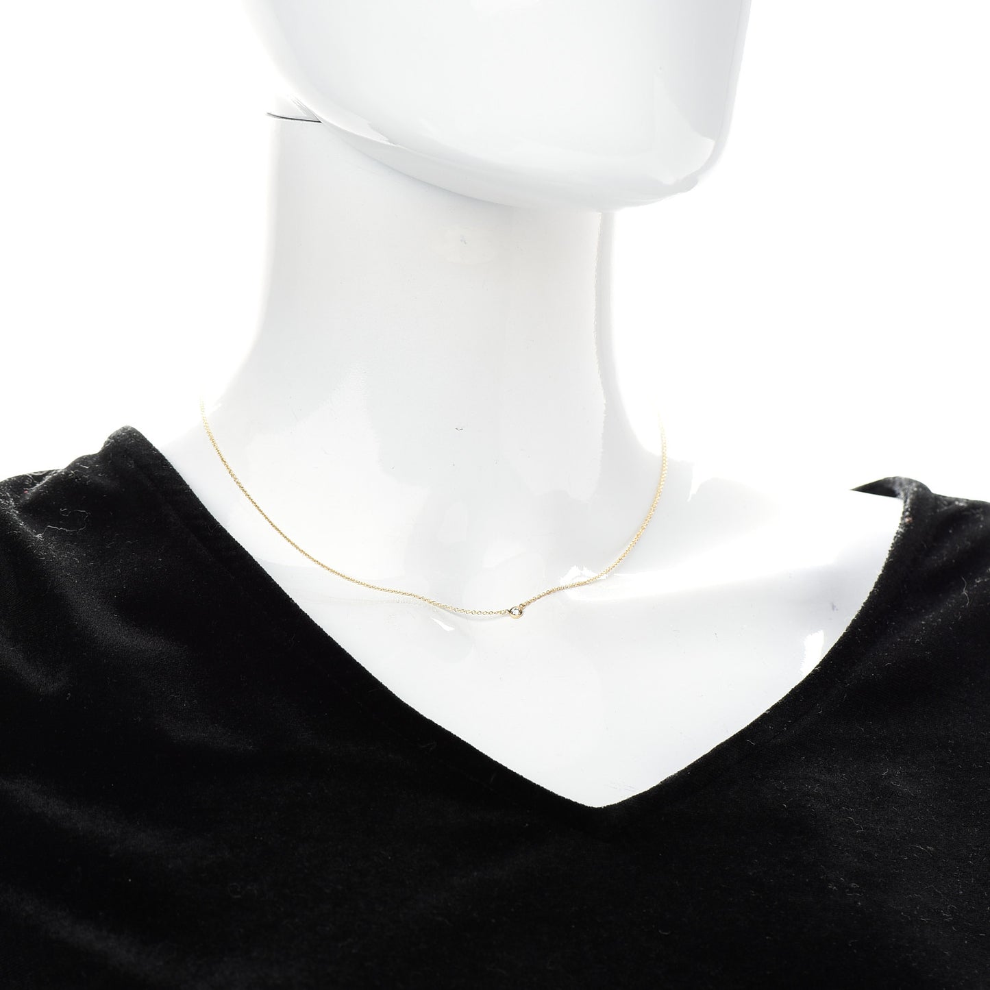 18K Yellow Gold Diamond .05ct Elsa Peretti Diamonds by the Yard Pendant Necklace