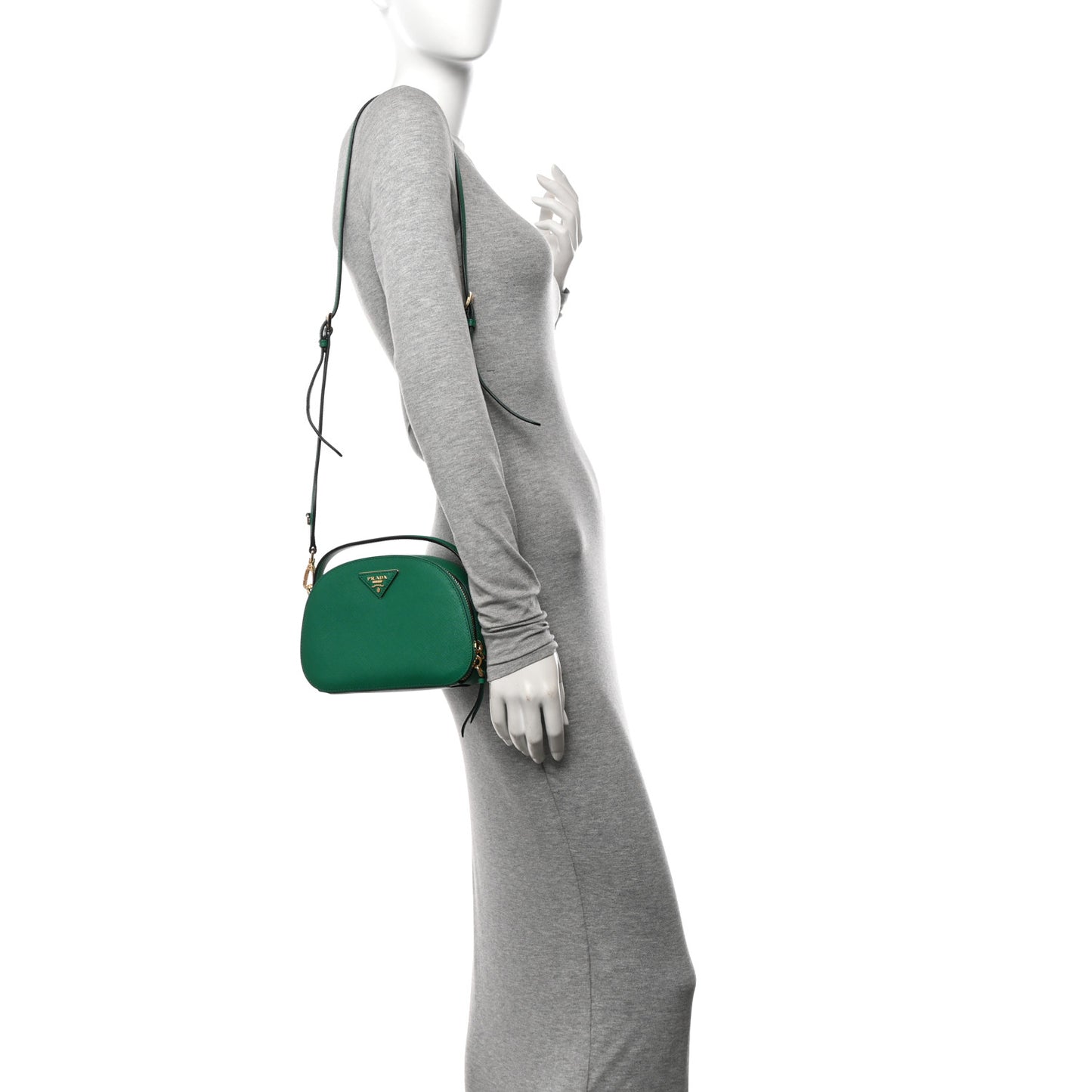 Saffiano Lux Odette Crossbody Verde