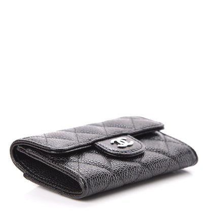 Chanel Caviar Quilted Flap Card Holder Wallet Black 4 of 11