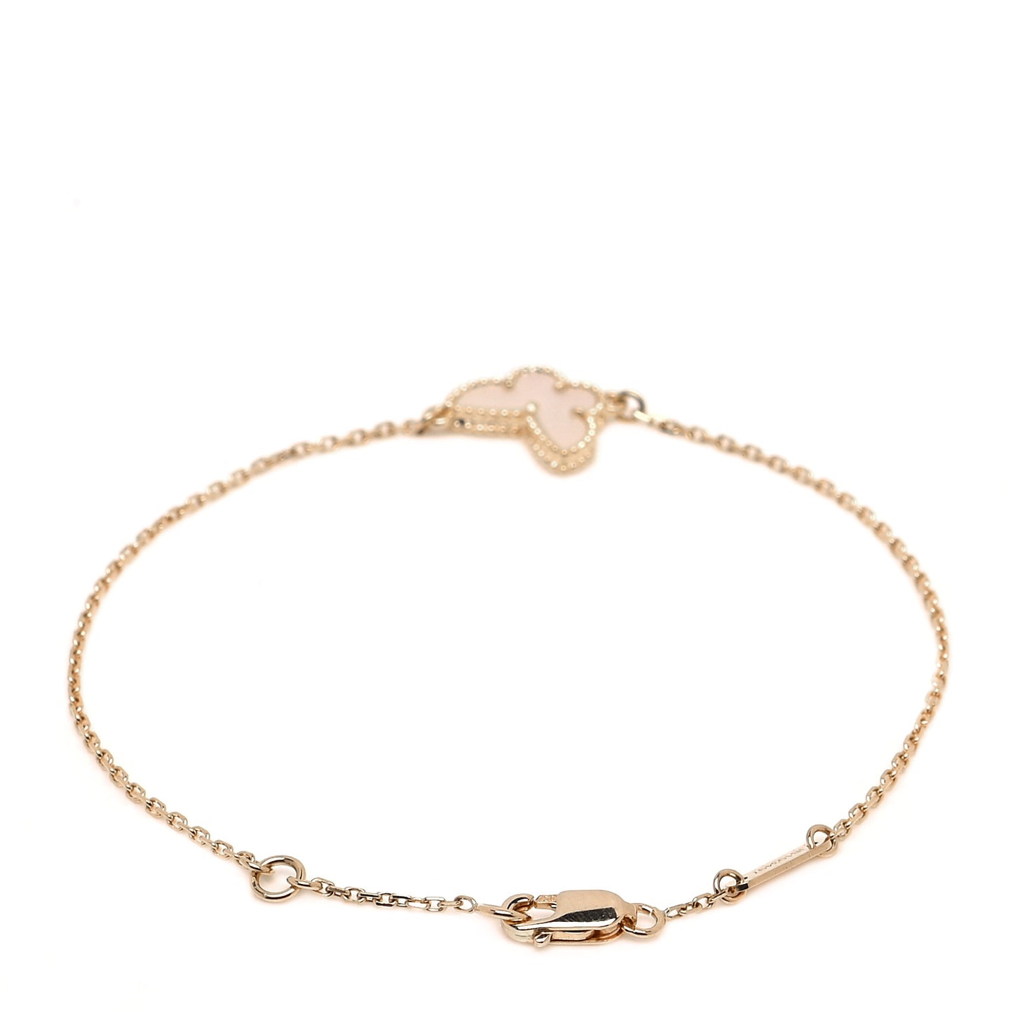 18K Yellow Gold Mother of Pearl Sweet Alhambra Butterfly Bracelet