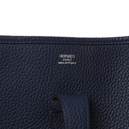 Hermes Taurillon Clemence Evelyne III PM Bleu Saphir 6 of 10