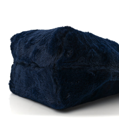 Mansur Gavriel Faux Fur Mini Bucket Bag Blueberry 10 of 13