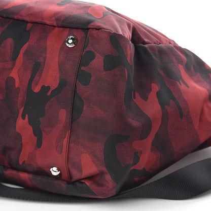 Prada Tessuto Nylon Camouflage Shopping Tote Bordeaux 9 of 9