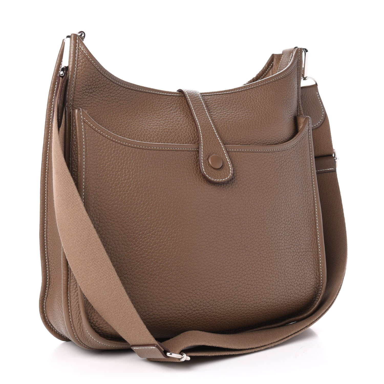 Hermes Taurillon Clemence Evelyne III GM Etoupe 3 of 11