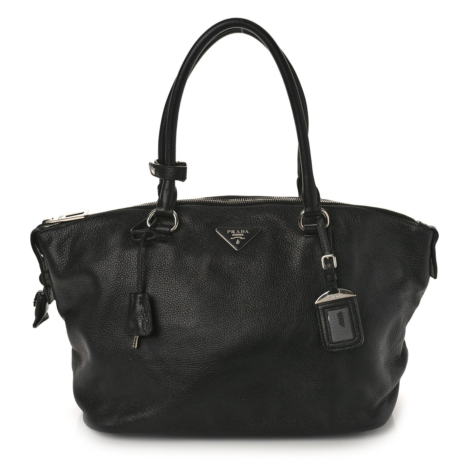Prada Vitello Daino Tote Black 1 of 10