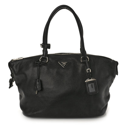 Prada Vitello Daino Tote Black 1 of 10