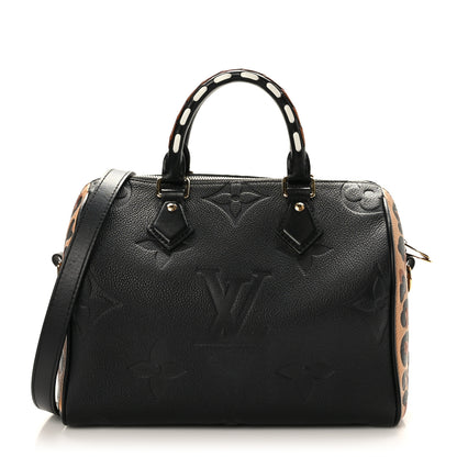 Louis Vuitton Empreinte Monogram Giant Wild At Heart Speedy Bandouliere 25 Black 1 of 10
