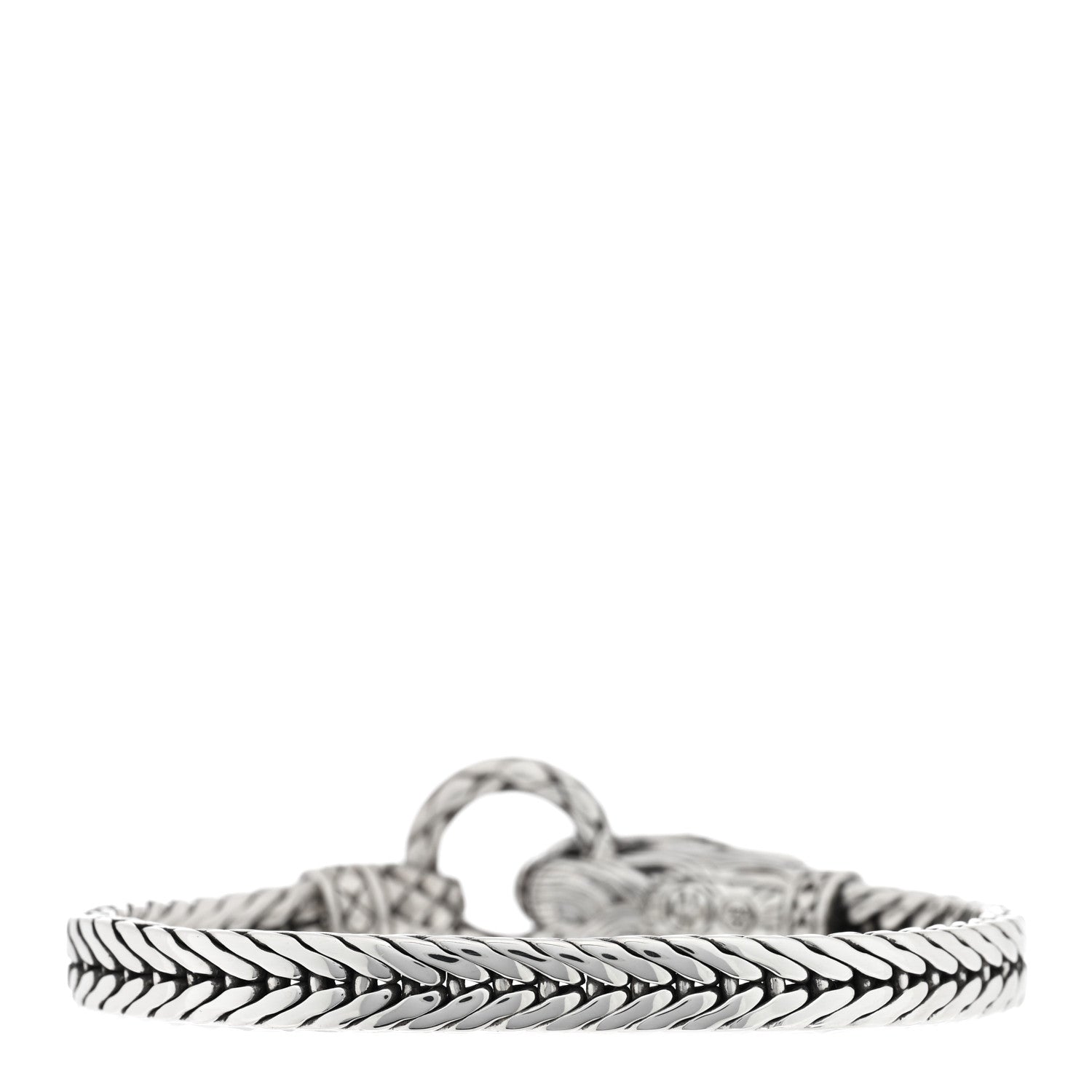 John Hardy Sterling Silver Black Sapphire Dragon Head Legends Naga Bracelet 2 of 3