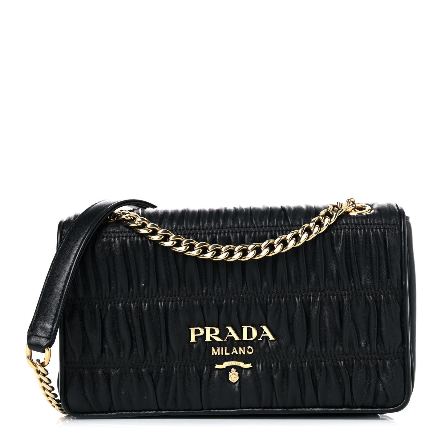 Nappa Gaufre Flap Black