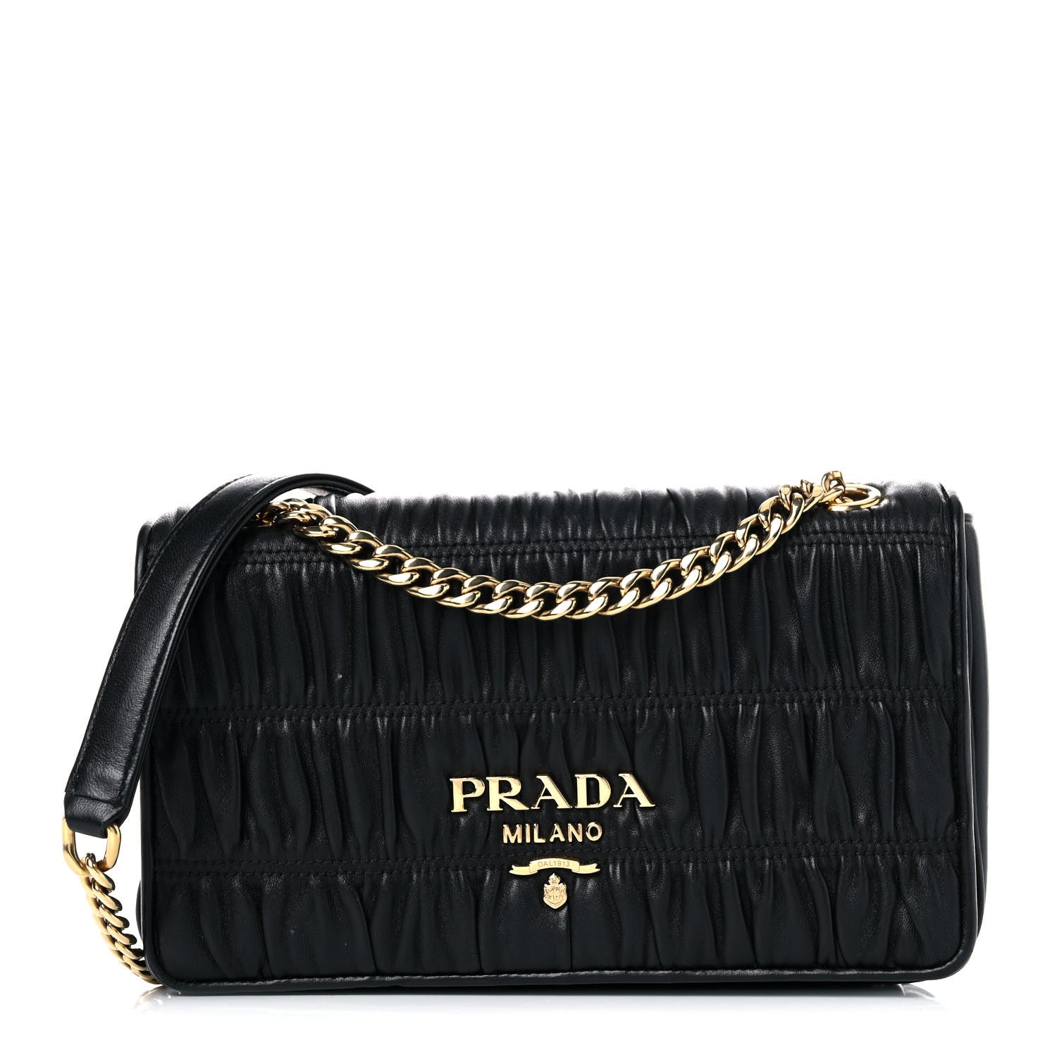 Prada Nappa Gaufre Flap Black 1 of 12