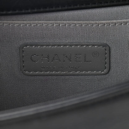 Chanel Calfskin Double Stitch Medium Boy Flap Black 6 of 9