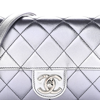 Chanel Metallic Lambskin Like A Wallet Flap Silvery Black 9 of 11